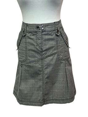 Esprit Gray Plaid A-Line Skirt - Classic Casual